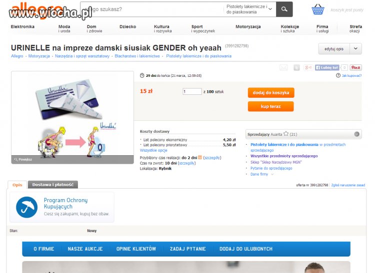 GENDER opanowało już nawet allegro