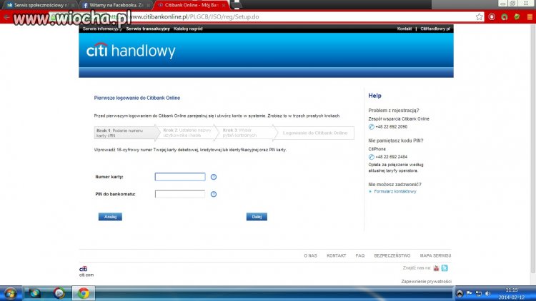 Logowanie do citibanku