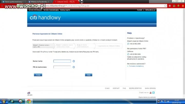 Logowanie do citibanku