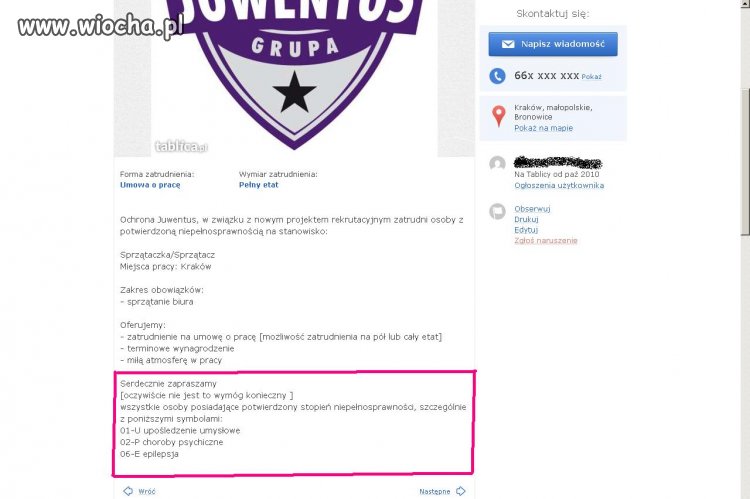 Chorzy psychicznie poszukiwani do pracy