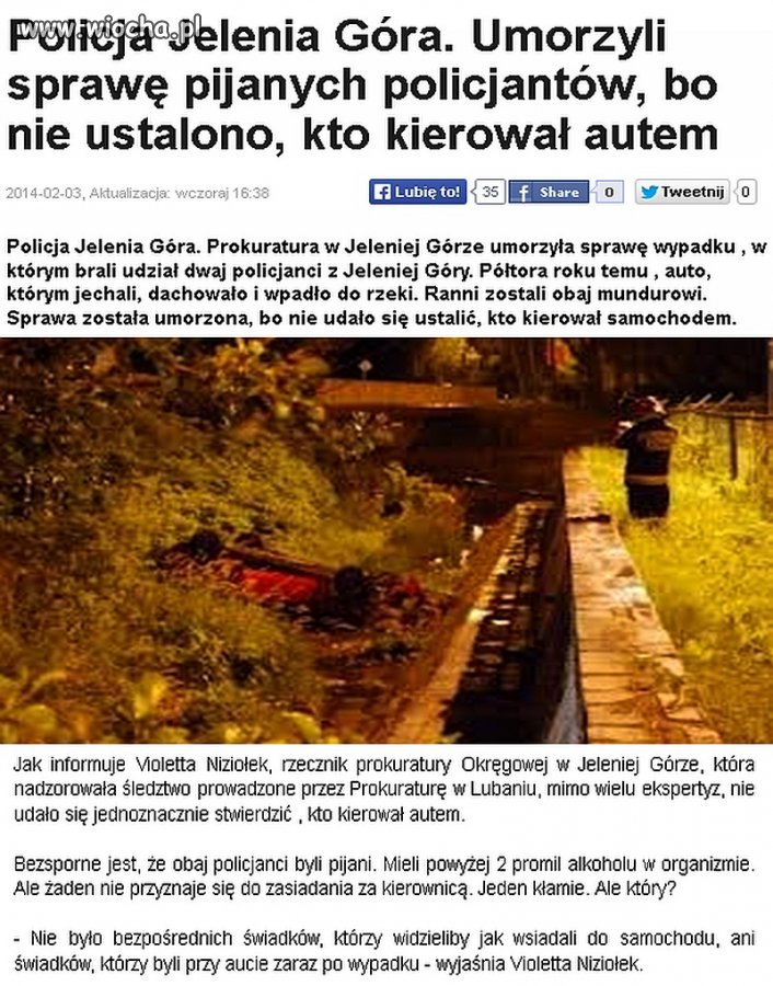 Pijani policjanci nie poniosą kary?