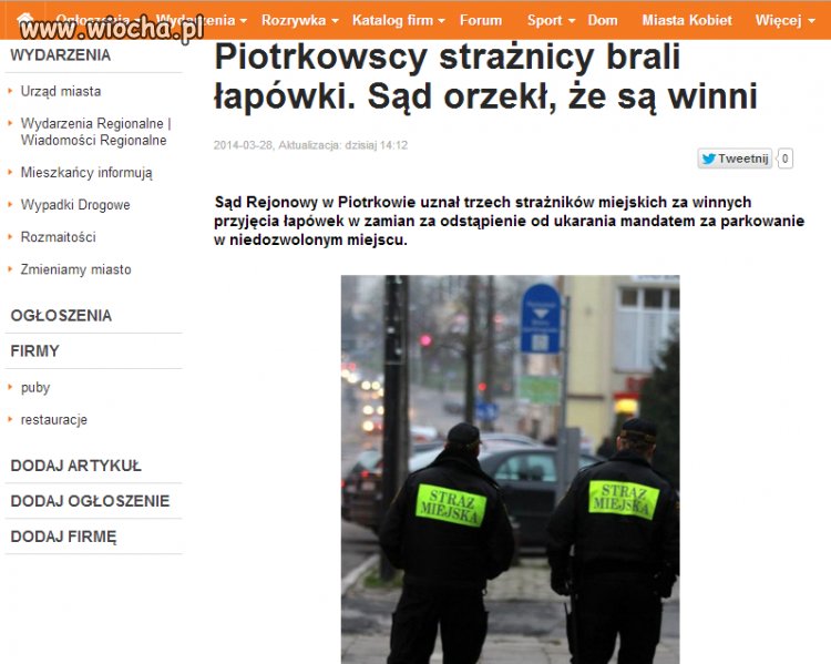 Strażnicy przyjęli 50, 20 i 20 złotych... 