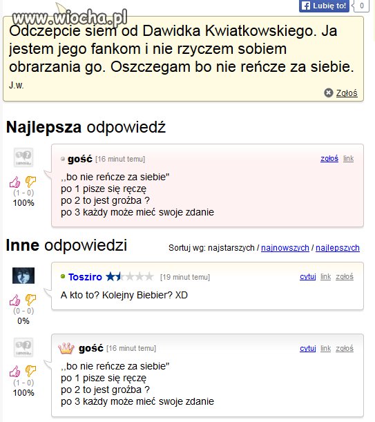 Odczepcie się od Dawidka, bo pożałujecie!