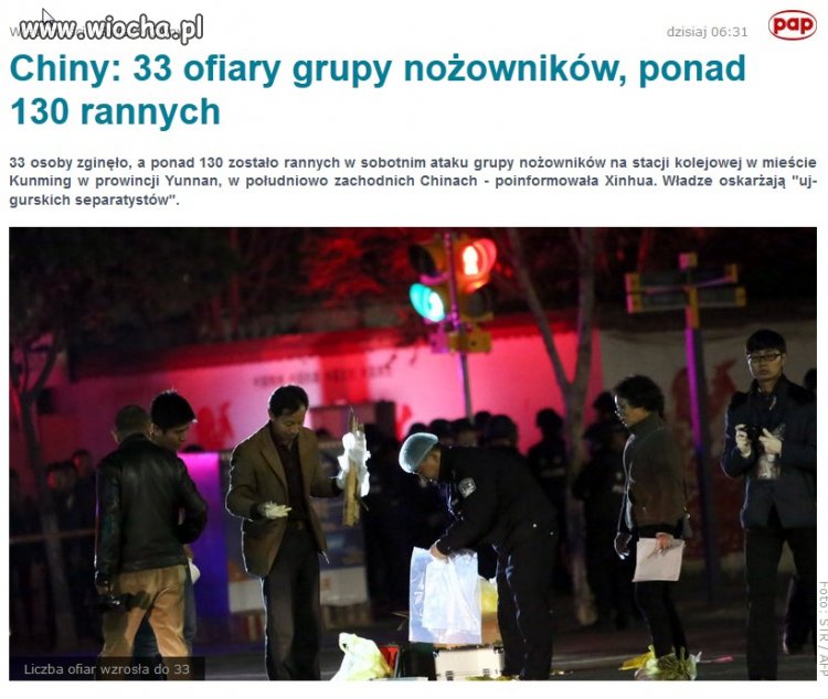 W polskojęzycznych mediach: nożownicy, separatyści