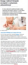 UWAGA ! ZWYKŁA SZCZEPIONKA WYWOŁUJE AUTYZM