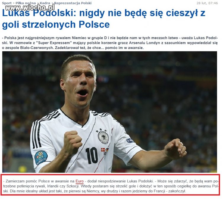 L.Podolski - piłkarz reprezentacji Niemiec
