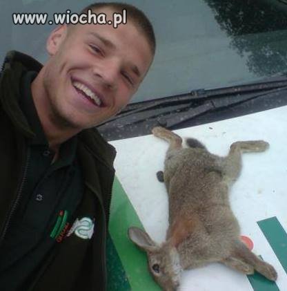 Potrąciłem zająca, szybko zrobię zdjęcie na fejsa