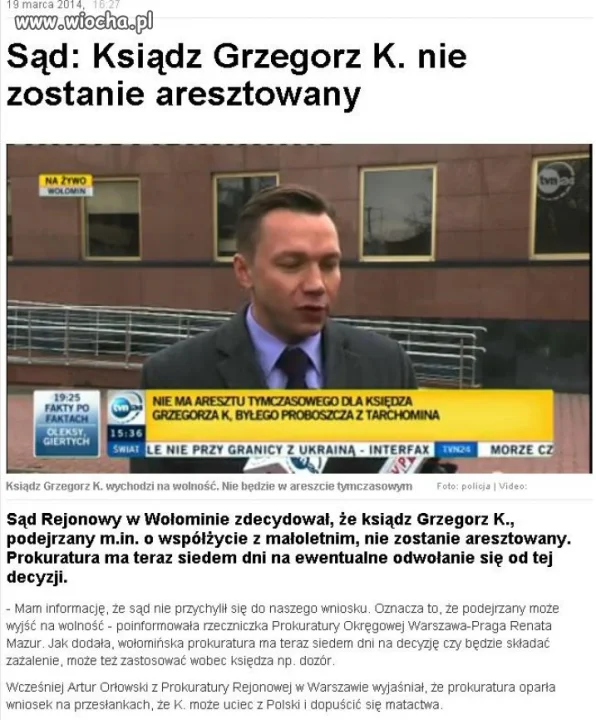 Od kiedy to podejrzani o pedofilię