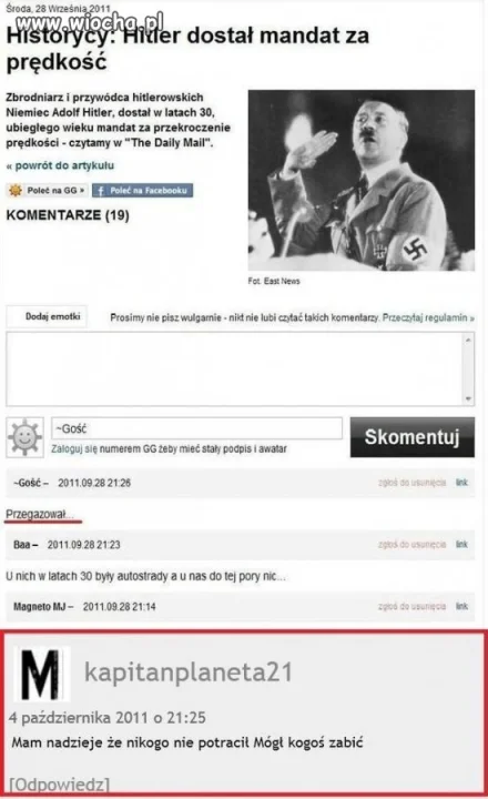 Hitler dostał mandat za prędkość