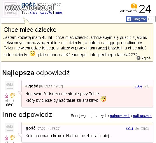 Cwana pani która chce złapać na dziecko...