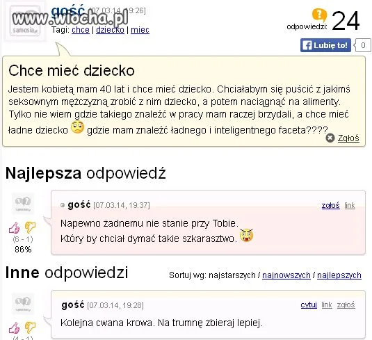 Cwana pani która chce złapać na dziecko...