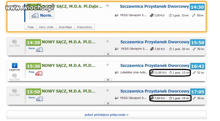 Pospieszny 3 minuty szybciej od normalnego...