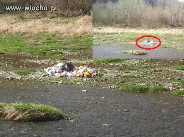 Wyrzucanie śmieci do rzeki, to dopiero wiocha...