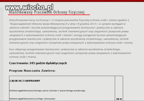 Jaki kurs takie "KFALIFIKACJE"
