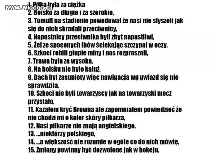 Przyczyny porażki reprezentacji Polski ze Szkocją