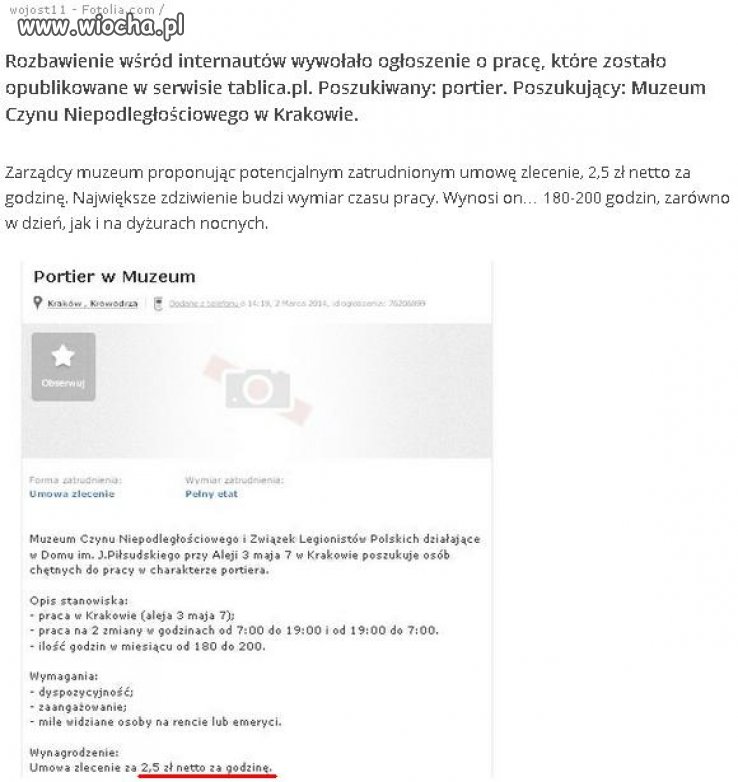 2,5 zł za godzinę pracy...