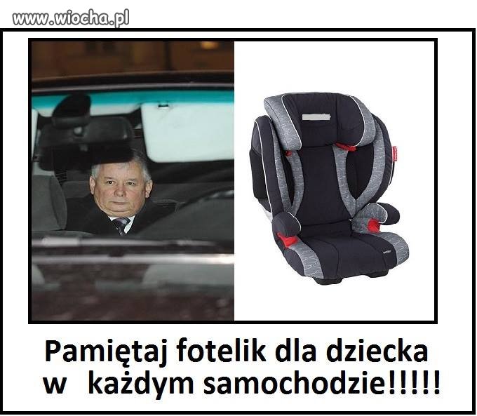 Pamiętajcie o fotelikach 