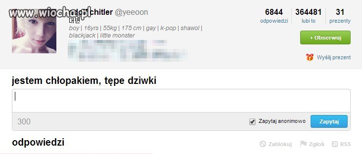 Tak. To nie dziewczyna, to gay i pedzio w jednym.