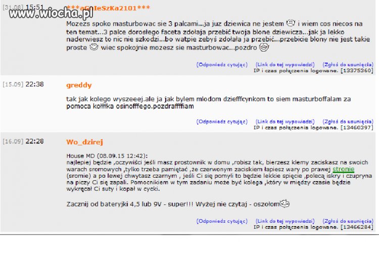 Wskazówki masturbacji.