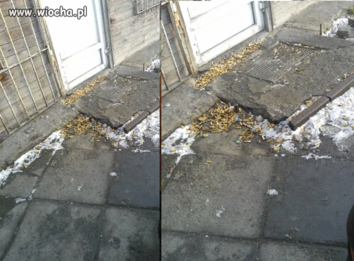 Przed wejściem do sklepu na wiosce 
