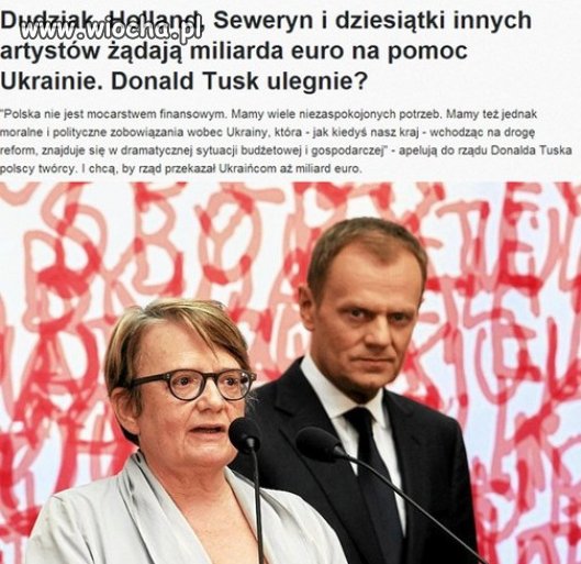 Artyści żądają miliarda euro dla Ukrainy