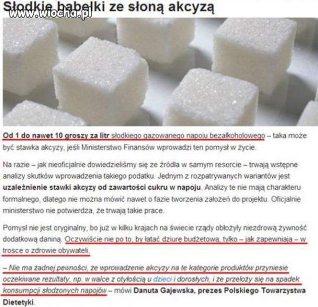 Dbają o nasze zdrowie, czy to kolejny pretekst 