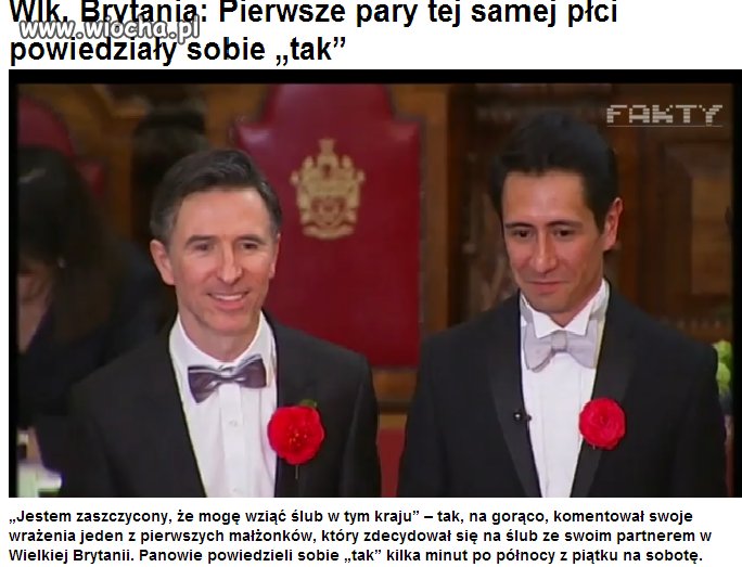 Pierwsze pary tej samej płci...