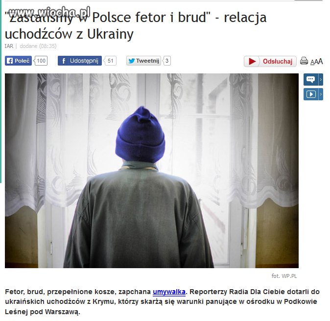 Uchodźcy z Ukrainy skarżą się na warunki w Polsce