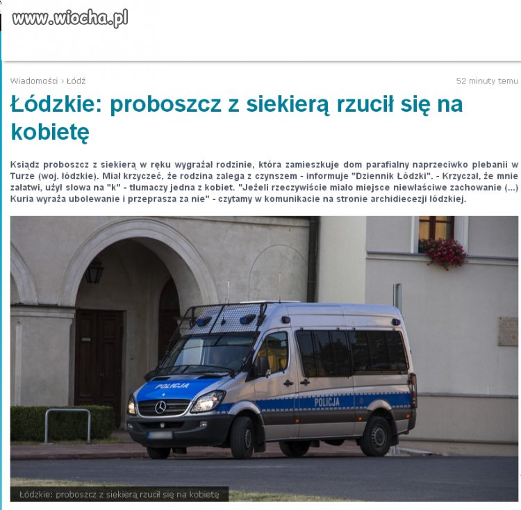 "Ksiądz proboszcz już się zbliża