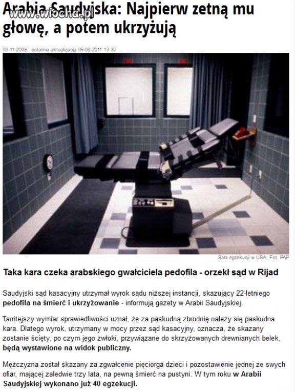 Kto jest za takimi wyrokami w naszym kraju?