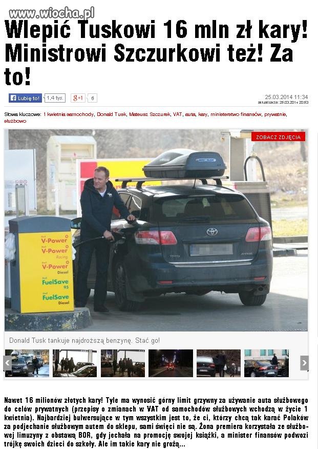 Tusk ma służbowe kombi ? 