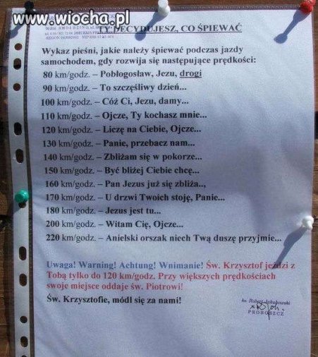 A Ty jaką śpiewasz pieśń podczas jazdy?