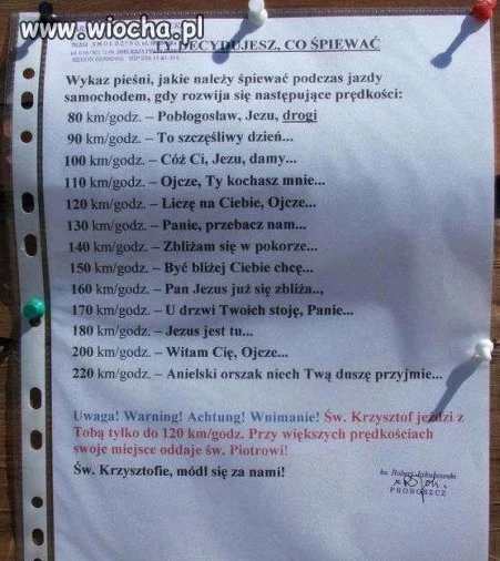 A Ty jaką śpiewasz pieśń podczas jazdy?