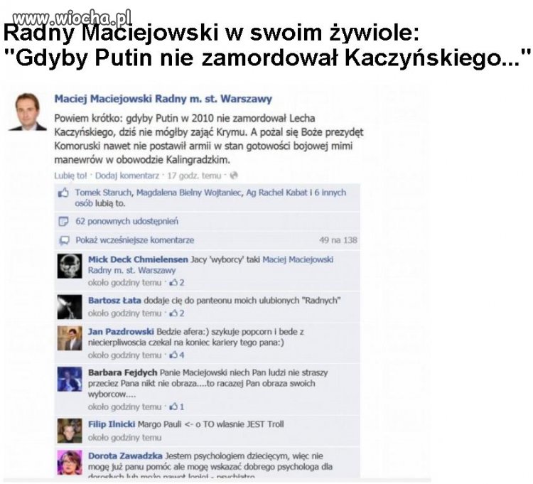 Gdyby Putin nie zamordował Kaczyńskiego...