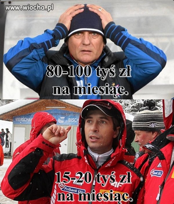 Nawałka Vs Kruczek...porównanie pensji.