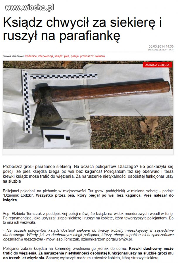 Ksiądz z siekierą 