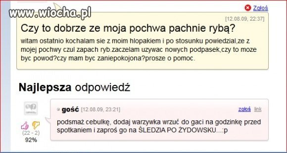 Na pewno wina podpaski! Co myślicie?