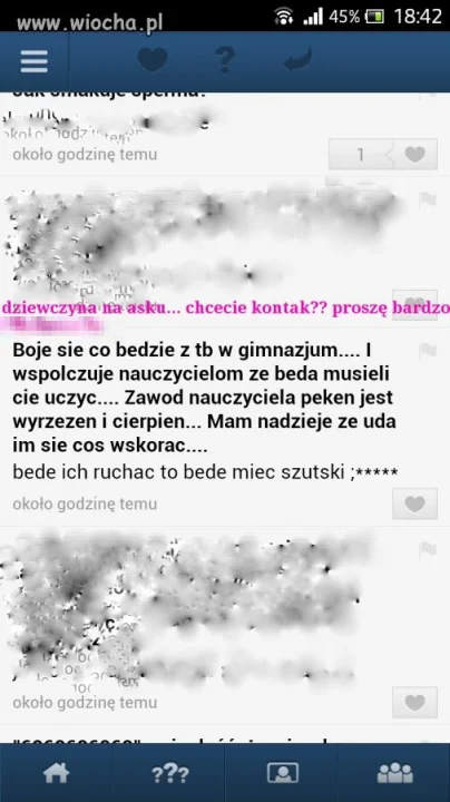Dziewczyna pisze, że ma 12 lat...