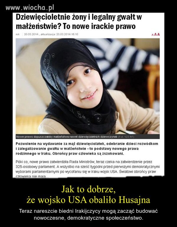 Po obaleniu Husajna wreszcie nastał czas ładu 