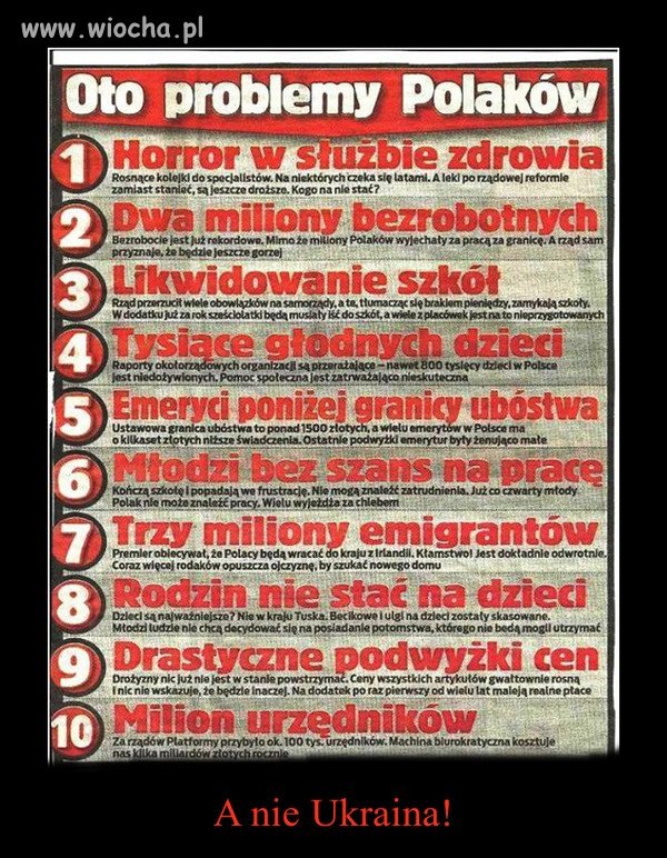 Zajmijcie się Polską nie Ukrainą