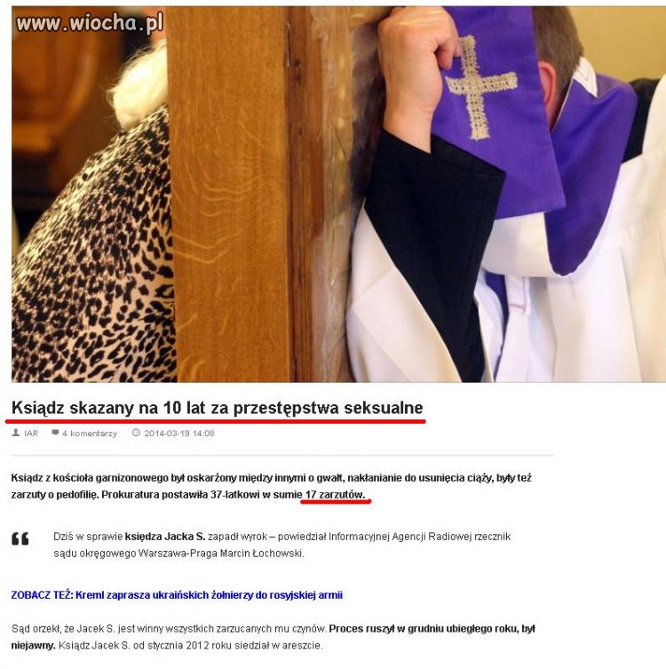Sąd skazał księdza na 10 lat odsiadki 