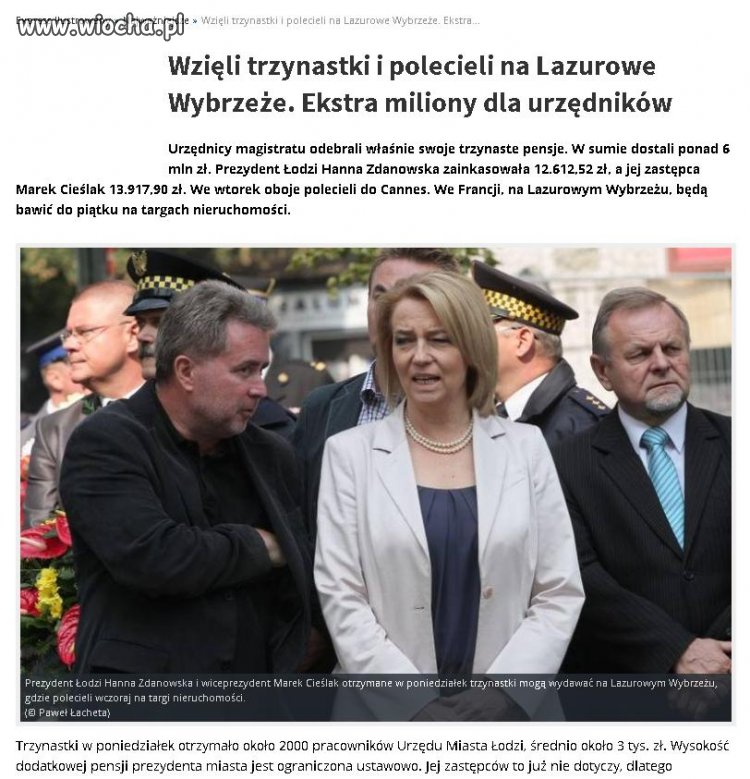 Urzędasom się powodzi... 