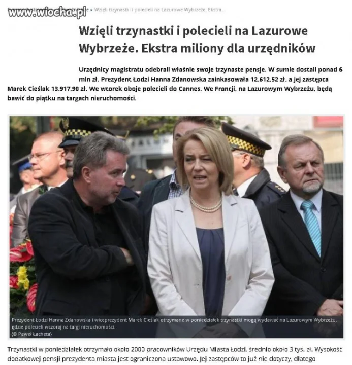 Urzędasom się powodzi... 