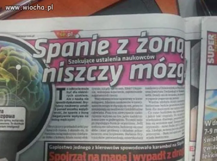Spanie z żoną niszczy mózg.