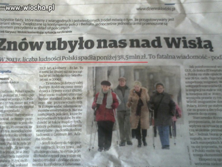 Wiocha... strata dla państwa