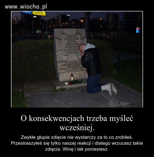 Łysy debil przestraszył się nagonki