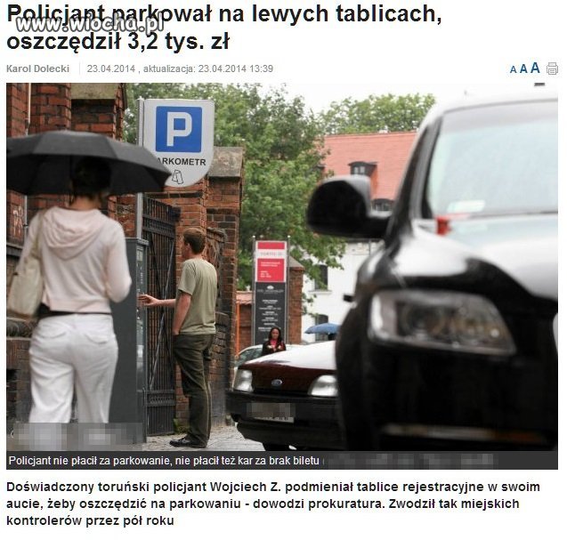 Ciekawe, czy naklejkę na szybie zmieniał.