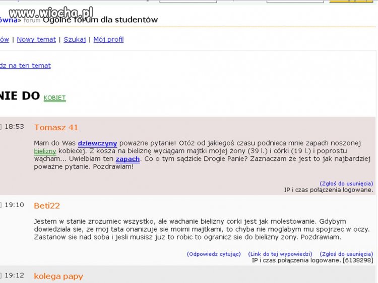 "Ogranicz się do bielizny żony"