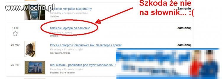 Zamienie laptopa na...