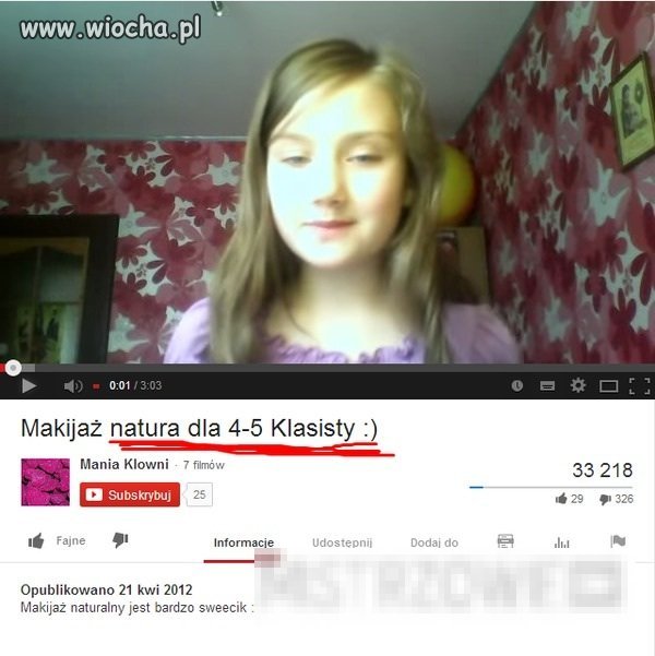 Makijaż dla 4-5 klasistki.